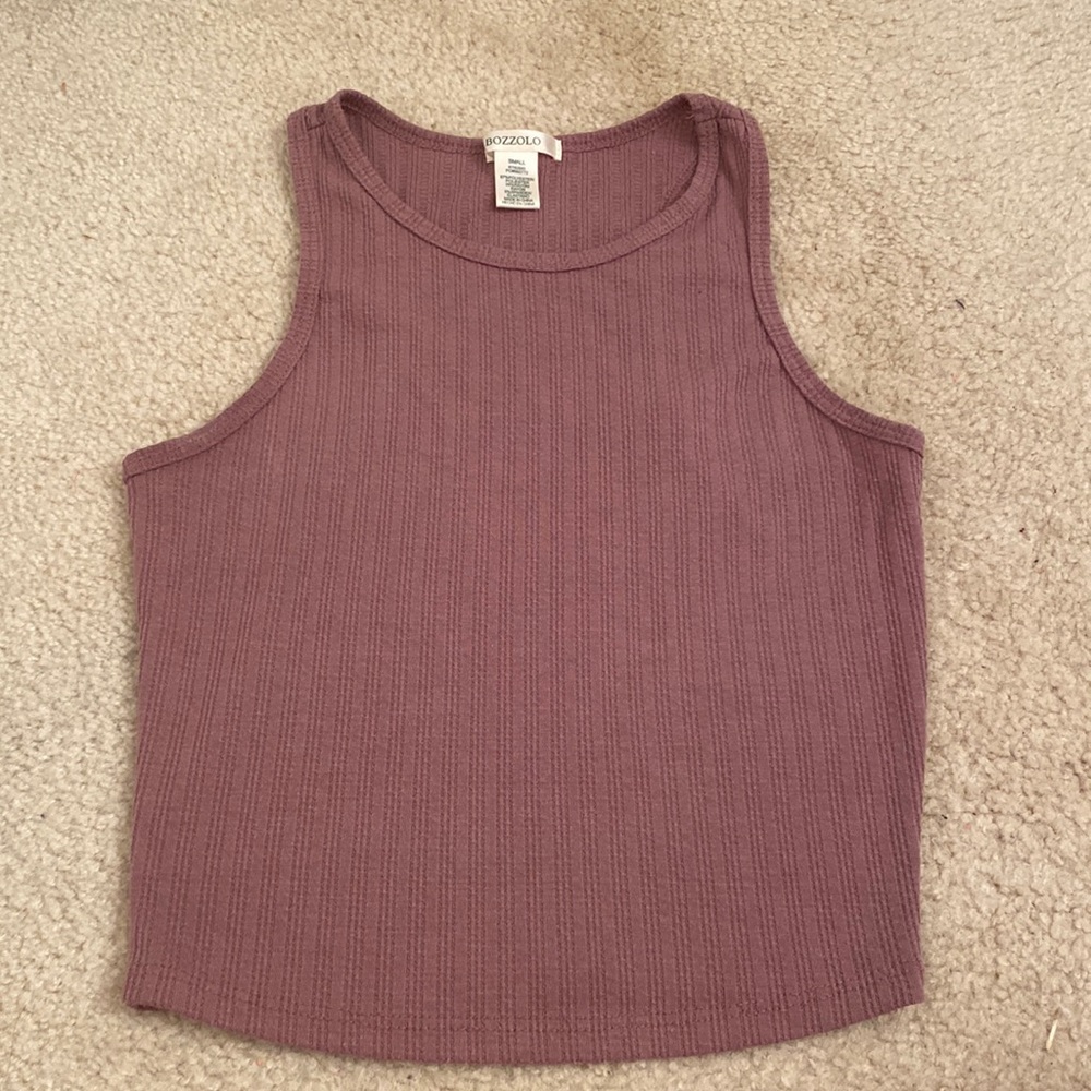 Woman’s Juniors Mauve Halter Tank Top